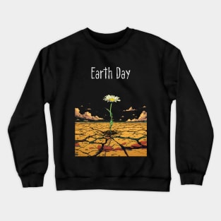 Earth Day: April 22nd A Reflection on Our Planet’s Fragile Existence on a dark (Knocked Out) background Crewneck Sweatshirt